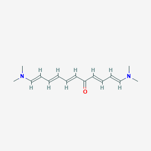 molecular formula C15H22N2O B5282383 (1E,3E,6E,8E,10E)-1,11-bis(dimethylamino)undeca-1,3,6,8,10-pentaen-5-one 