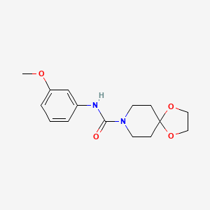 molecular formula C15H20N2O4 B5282417 N-(3-methoxyphenyl)-1,4-dioxa-8-azaspiro[4.5]decane-8-carboxamide 