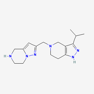 3-Propan-2-yl-5-(4,5,6,7-tetrahydropyrazolo[1,5-a]pyrazin-2-ylmethyl)-1,4,6,7-tetrahydropyrazolo[4,3-c]pyridine