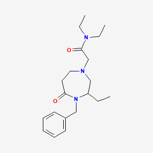 molecular formula C20H31N3O2 B5282473 2-(4-benzyl-3-ethyl-5-oxo-1,4-diazepan-1-yl)-N,N-diethylacetamide 