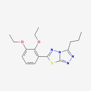 molecular formula C16H20N4O2S B5282475 6-(2,3-diethoxyphenyl)-3-propyl[1,2,4]triazolo[3,4-b][1,3,4]thiadiazole 