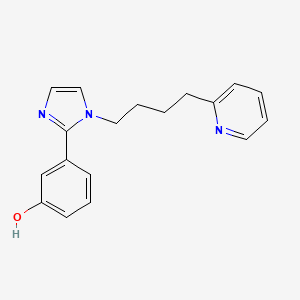 molecular formula C18H19N3O B5282488 3-[1-(4-pyridin-2-ylbutyl)-1H-imidazol-2-yl]phenol 