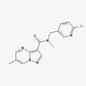 N-[(6-chloropyridin-3-yl)methyl]-N,6-dimethylpyrazolo[1,5-a]pyrimidine-3-carboxamide