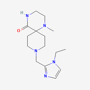 9-[(1-ethyl-1H-imidazol-2-yl)methyl]-1-methyl-1,4,9-triazaspiro[5.5]undecan-5-one