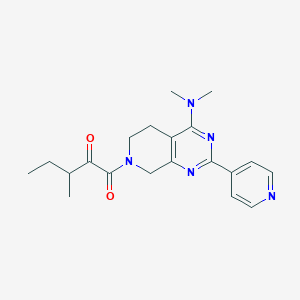 1-[4-(dimethylamino)-2-pyridin-4-yl-5,8-dihydropyrido[3,4-d]pyrimidin-7(6H)-yl]-3-methyl-1-oxopentan-2-one