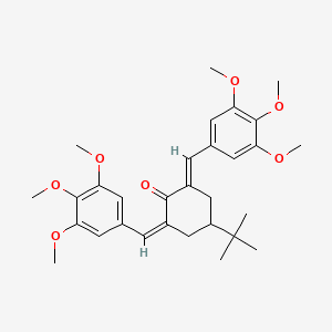 (2Z,6E)-4-tert-butyl-2,6-bis[(3,4,5-trimethoxyphenyl)methylidene]cyclohexan-1-one