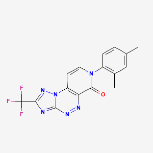 molecular formula C16H11F3N6O B5282540 7-(2,4-dimethylphenyl)-2-(trifluoromethyl)pyrido[4,3-e][1,2,4]triazolo[5,1-c][1,2,4]triazin-6(7H)-one 