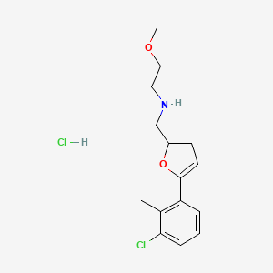 N-{[5-(3-chloro-2-methylphenyl)-2-furyl]methyl}-2-methoxyethanamine hydrochloride