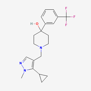 1-[(5-cyclopropyl-1-methyl-1H-pyrazol-4-yl)methyl]-4-[3-(trifluoromethyl)phenyl]-4-piperidinol