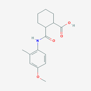 molecular formula C16H21NO4 B5282594 2-[(4-METHOXY-2-METHYLANILINO)CARBONYL]-1-CYCLOHEXANECARBOXYLIC ACID 