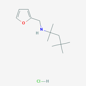 N-(furan-2-ylmethyl)-2,4,4-trimethylpentan-2-amine;hydrochloride