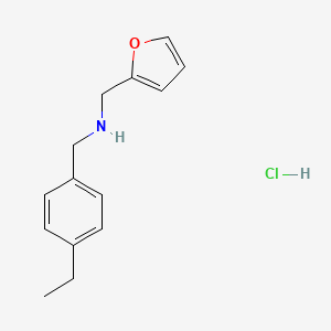 molecular formula C14H18ClNO B5282637 (4-ethylbenzyl)(2-furylmethyl)amine hydrochloride 