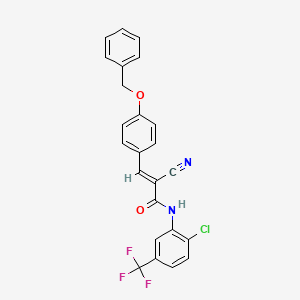 (2E)-3-[4-(benzyloxy)phenyl]-N-[2-chloro-5-(trifluoromethyl)phenyl]-2-cyanoprop-2-enamide