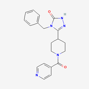 molecular formula C20H21N5O2 B5282748 4-benzyl-5-(1-isonicotinoyl-4-piperidinyl)-2,4-dihydro-3H-1,2,4-triazol-3-one 