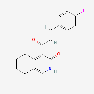 molecular formula C19H18INO2 B5282752 4-[3-(4-iodophenyl)acryloyl]-1-methyl-5,6,7,8-tetrahydro-3(2H)-isoquinolinone 