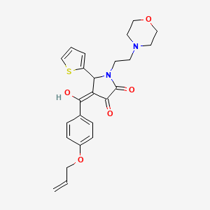 molecular formula C24H26N2O5S B5282758 4-[4-(allyloxy)benzoyl]-3-hydroxy-1-[2-(4-morpholinyl)ethyl]-5-(2-thienyl)-1,5-dihydro-2H-pyrrol-2-one 