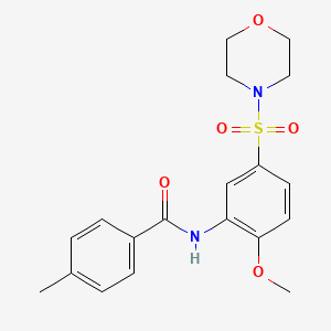 N-[2-methoxy-5-(4-morpholinylsulfonyl)phenyl]-4-methylbenzamide