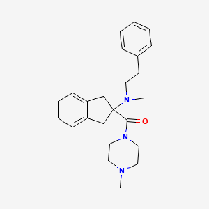 N-methyl-2-[(4-methyl-1-piperazinyl)carbonyl]-N-(2-phenylethyl)-2-indanamine