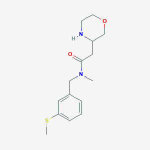 molecular formula C15H22N2O2S B5282821 N-methyl-N-[3-(methylthio)benzyl]-2-(3-morpholinyl)acetamide hydrochloride 