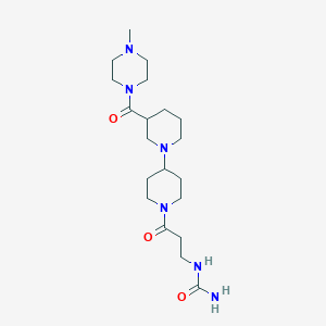 N-(3-{3-[(4-methylpiperazin-1-yl)carbonyl]-1,4'-bipiperidin-1'-yl}-3-oxopropyl)urea