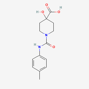 4-hydroxy-1-{[(4-methylphenyl)amino]carbonyl}piperidine-4-carboxylic acid