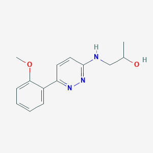 molecular formula C14H17N3O2 B5282845 1-{[6-(2-methoxyphenyl)pyridazin-3-yl]amino}propan-2-ol 