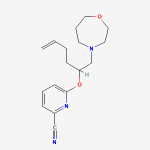 6-{[(2S,5R)-5-(1,4-oxazepan-4-ylmethyl)tetrahydrofuran-2-yl]methyl}pyridine-2-carbonitrile