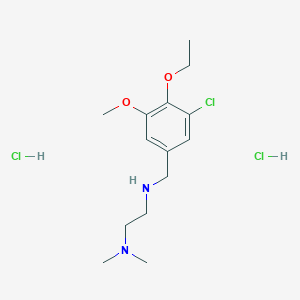 molecular formula C14H25Cl3N2O2 B5282934 N-[(3-chloro-4-ethoxy-5-methoxyphenyl)methyl]-N',N'-dimethylethane-1,2-diamine;dihydrochloride 