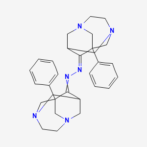 molecular formula C30H36N6 B5282935 1-phenyl-3,6-diazatricyclo[4.3.1.1~3,8~]undecan-9-one (1-phenyl-3,6-diazatricyclo[4.3.1.1~3,8~]undec-9-ylidene)hydrazone 