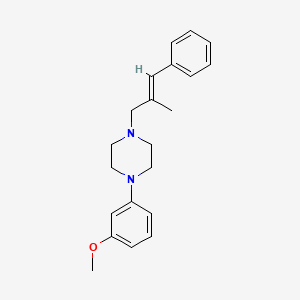 molecular formula C21H26N2O B5282939 1-(3-methoxyphenyl)-4-[(E)-2-methyl-3-phenylprop-2-enyl]piperazine 