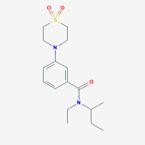 molecular formula C17H26N2O3S B5282963 N-(sec-butyl)-3-(1,1-dioxidothiomorpholin-4-yl)-N-ethylbenzamide 