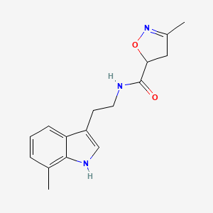 3-methyl-N-[2-(7-methyl-1H-indol-3-yl)ethyl]-4,5-dihydroisoxazole-5-carboxamide