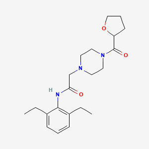 molecular formula C21H31N3O3 B5282979 N-(2,6-diethylphenyl)-2-[4-(tetrahydro-2-furanylcarbonyl)-1-piperazinyl]acetamide 