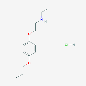 molecular formula C13H22ClNO2 B5282986 N-ethyl-2-(4-propoxyphenoxy)ethanamine;hydrochloride 