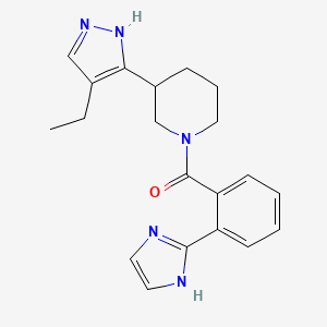 [3-(4-ethyl-1H-pyrazol-5-yl)piperidin-1-yl]-[2-(1H-imidazol-2-yl)phenyl]methanone