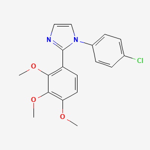 molecular formula C18H17ClN2O3 B5283057 1-(4-chlorophenyl)-2-(2,3,4-trimethoxyphenyl)-1H-imidazole 