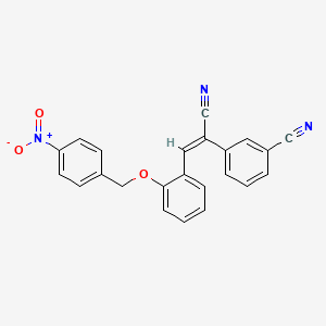 molecular formula C23H15N3O3 B5283064 3-[(E)-1-cyano-2-[2-[(4-nitrophenyl)methoxy]phenyl]ethenyl]benzonitrile 