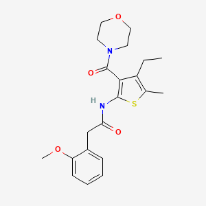 N-[4-ethyl-5-methyl-3-(morpholine-4-carbonyl)thiophen-2-yl]-2-(2-methoxyphenyl)acetamide