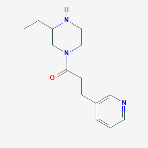 molecular formula C14H21N3O B5283095 3-ethyl-1-(3-pyridin-3-ylpropanoyl)piperazine 