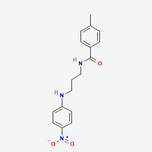 molecular formula C17H19N3O3 B5283099 4-methyl-N-{3-[(4-nitrophenyl)amino]propyl}benzamide 