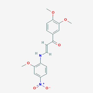 1-(3,4-dimethoxyphenyl)-3-[(2-methoxy-4-nitrophenyl)amino]-2-propen-1-one