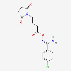 [(Z)-[amino-(4-chlorophenyl)methylidene]amino] 4-(2,5-dioxopyrrolidin-1-yl)butanoate