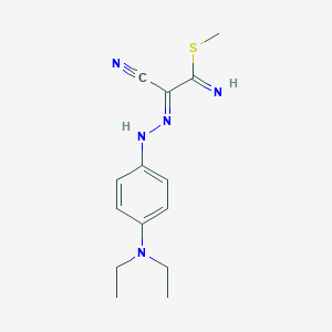 methyl 2-cyano-2-{[4-(diethylamino)phenyl]hydrazono}ethanimidothioate