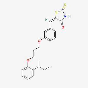 (5E)-5-[[3-[3-(2-butan-2-ylphenoxy)propoxy]phenyl]methylidene]-2-sulfanylidene-1,3-thiazolidin-4-one