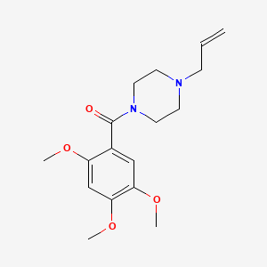 molecular formula C17H24N2O4 B5283177 (4-ALLYLPIPERAZINO)(2,4,5-TRIMETHOXYPHENYL)METHANONE 