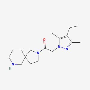 2-[(4-ethyl-3,5-dimethyl-1H-pyrazol-1-yl)acetyl]-2,7-diazaspiro[4.5]decane hydrochloride