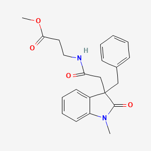 methyl 3-{[(3-benzyl-1-methyl-2-oxo-2,3-dihydro-1H-indol-3-yl)acetyl]amino}propanoate