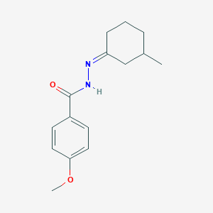 molecular formula C15H20N2O2 B5283216 4-methoxy-N'-[(1Z)-3-methylcyclohexylidene]benzohydrazide 