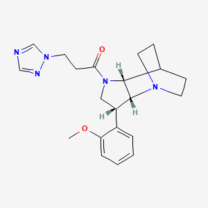 (3R*,3aR*,7aR*)-3-(2-methoxyphenyl)-1-[3-(1H-1,2,4-triazol-1-yl)propanoyl]octahydro-4,7-ethanopyrrolo[3,2-b]pyridine