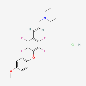 molecular formula C20H22ClF4NO2 B5283250 (E)-N,N-diethyl-3-[2,3,5,6-tetrafluoro-4-(4-methoxyphenoxy)phenyl]prop-2-en-1-amine;hydrochloride 